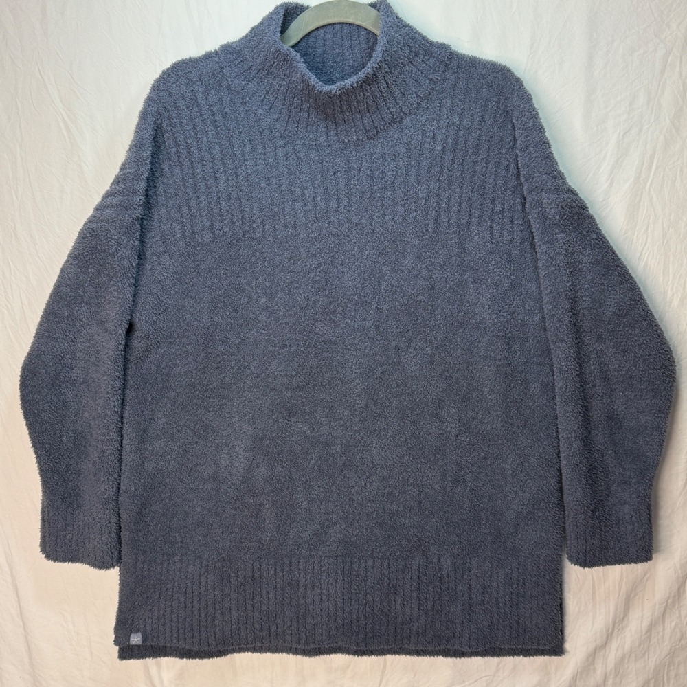 Barefoot Dreams CozyChic Turtle Neck Tunic Sweater‎ Charcoal Gray Size M - Picture 3 of 8